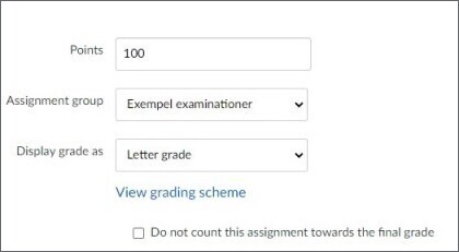 Screenshot: Settings for assignment. Recommendations for text submission are set. 