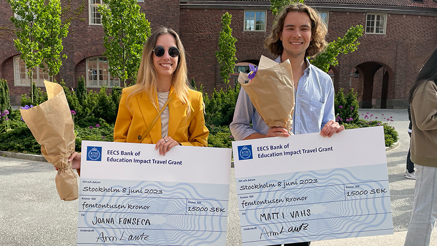 Joana Fonesca and Matti Vahs are the 2023 winners of the EECS Poster festival