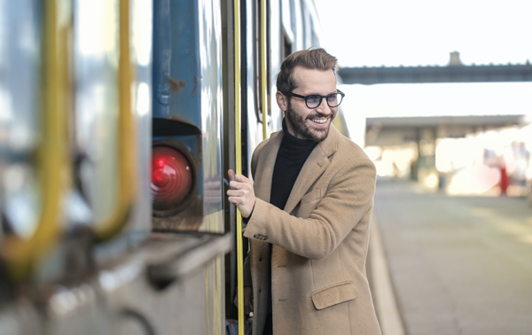 Man travelling.
