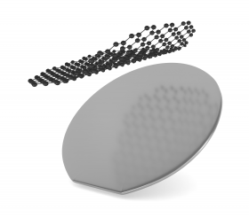 2D material deposited on wafer