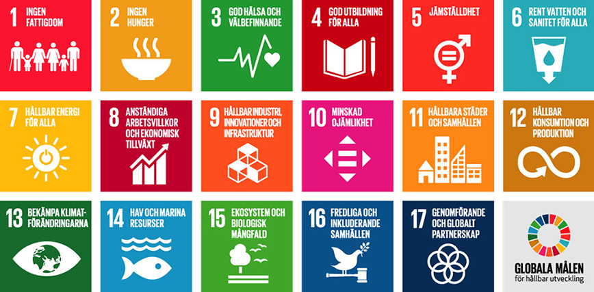 Drawing of UN´s Sustainable Development Goals.