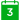 Symbol för avisering: en grön dagskalender med en trea på