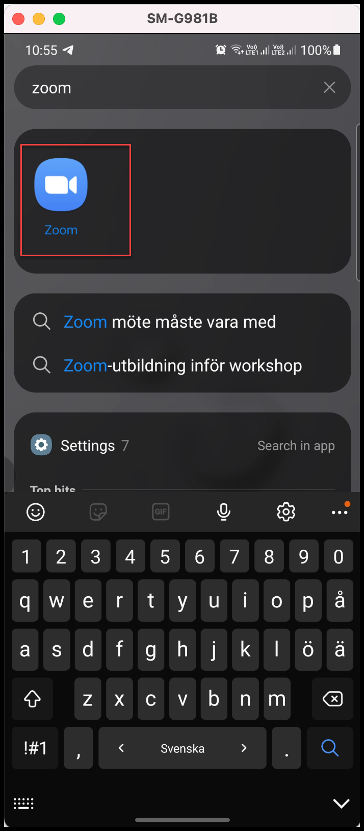 Installera och använd zoom i din Android telefon eller läsplatta | KTH  Intranät