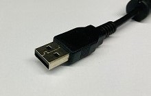 Photo of the connection part of a USB-A cable.