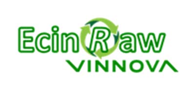 EcinRaw logo, green text on white background. 