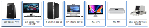 Picture of different computer models
