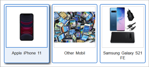 Choose the desired mobile phone.