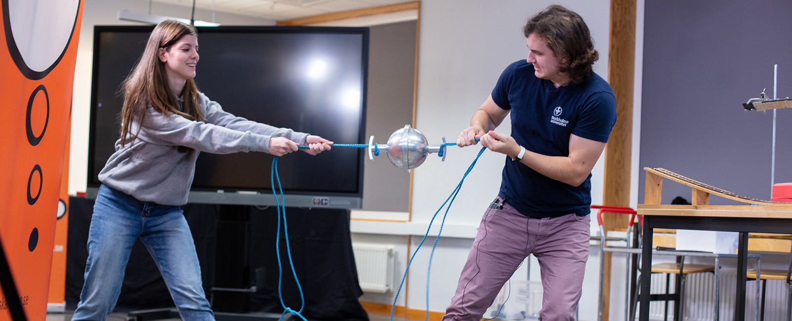 Researchers doing experiment