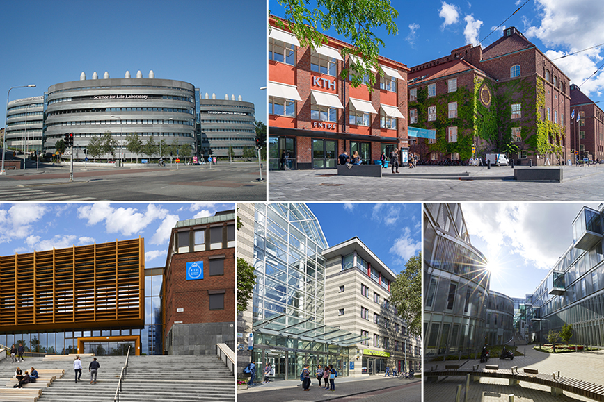 KTH´s five campuses.