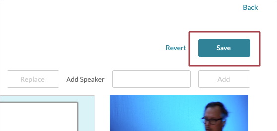 The "Save" button next to the "Revert" button. The "Save" button is highlighted.