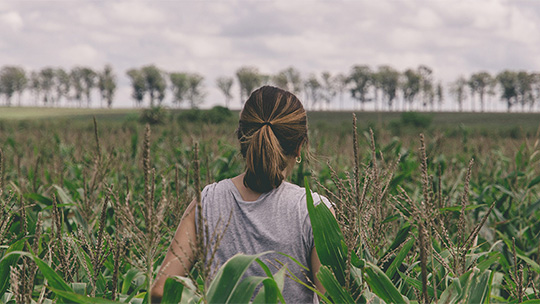Woman in a field.