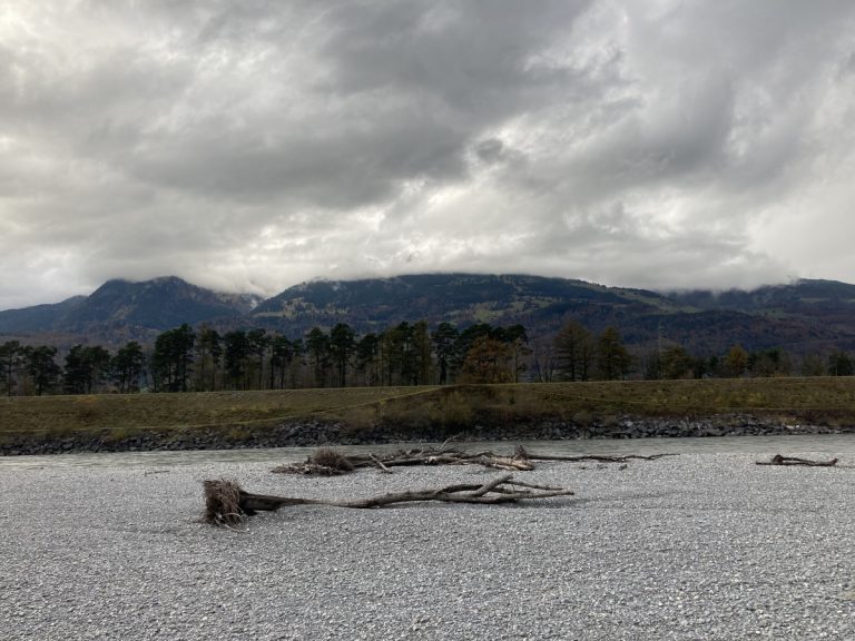Alpine Rhine on the border between Liechtenstein and Switzerland. Photo: Alicia Gutting