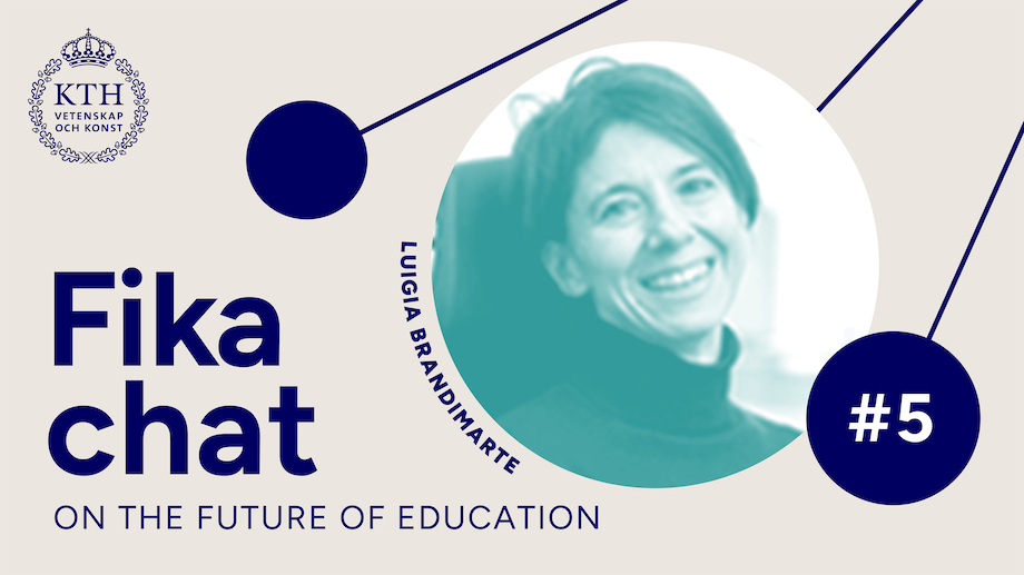 Graphics: Fika chat on the Future of Education #5. Picture of Luigia.