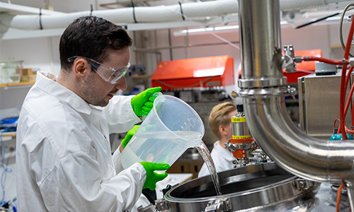 Man in lab.