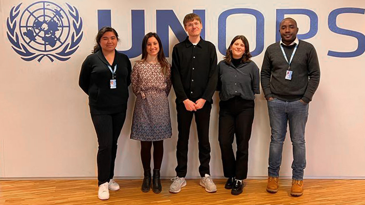 Studenter från KTH Climate Action Centre på besök hos UNOPS. 