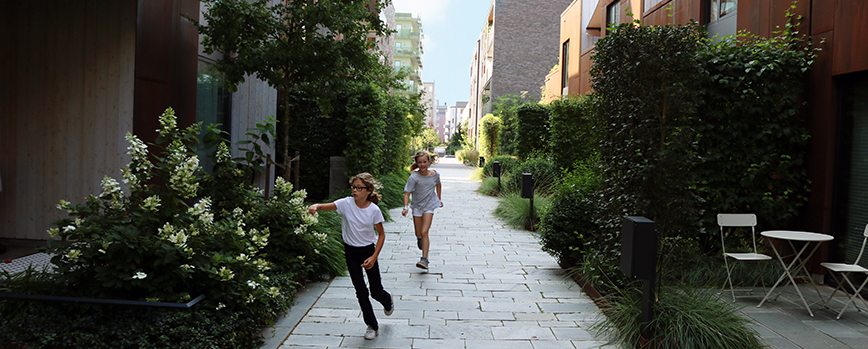 Innergård i Norra Djurgårdsstaden.
