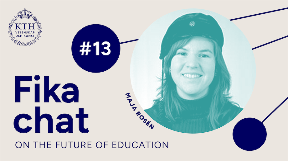 Photo: Maja Rosén with a black hat on her head.