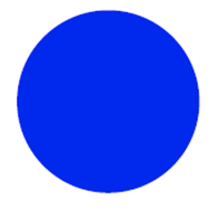 A circle in a 'digital blue' color.
