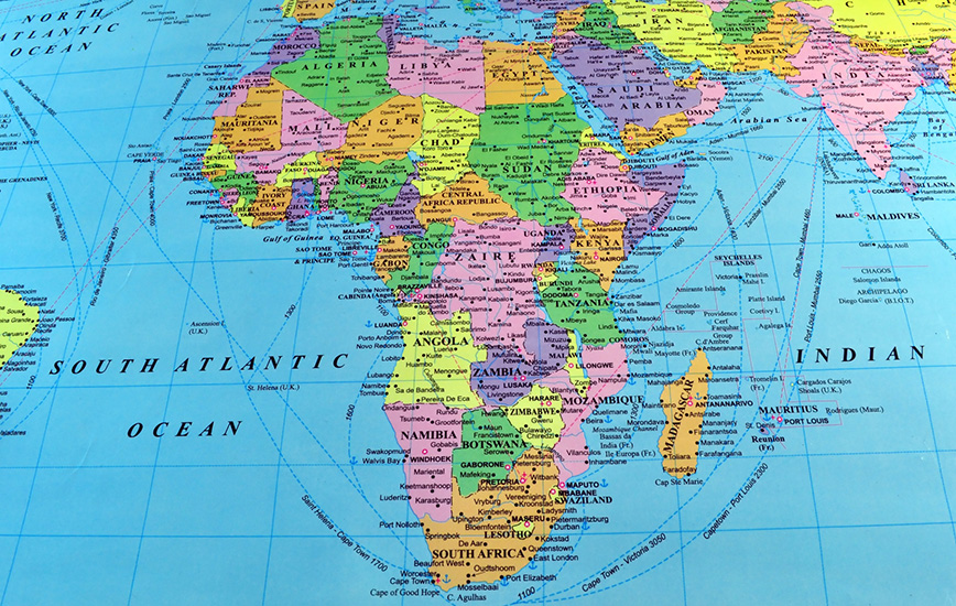 A map of Africa