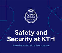 The front of the folder Safety an Security at KTH