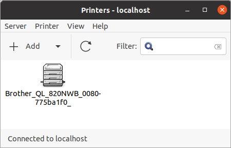Adding printer settings displayed.