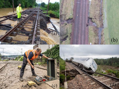 Four images of railway failures