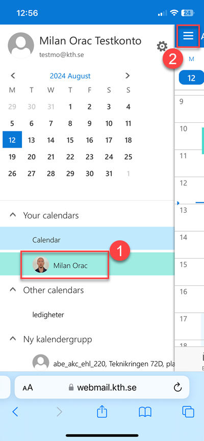 Choose your colleague calendar