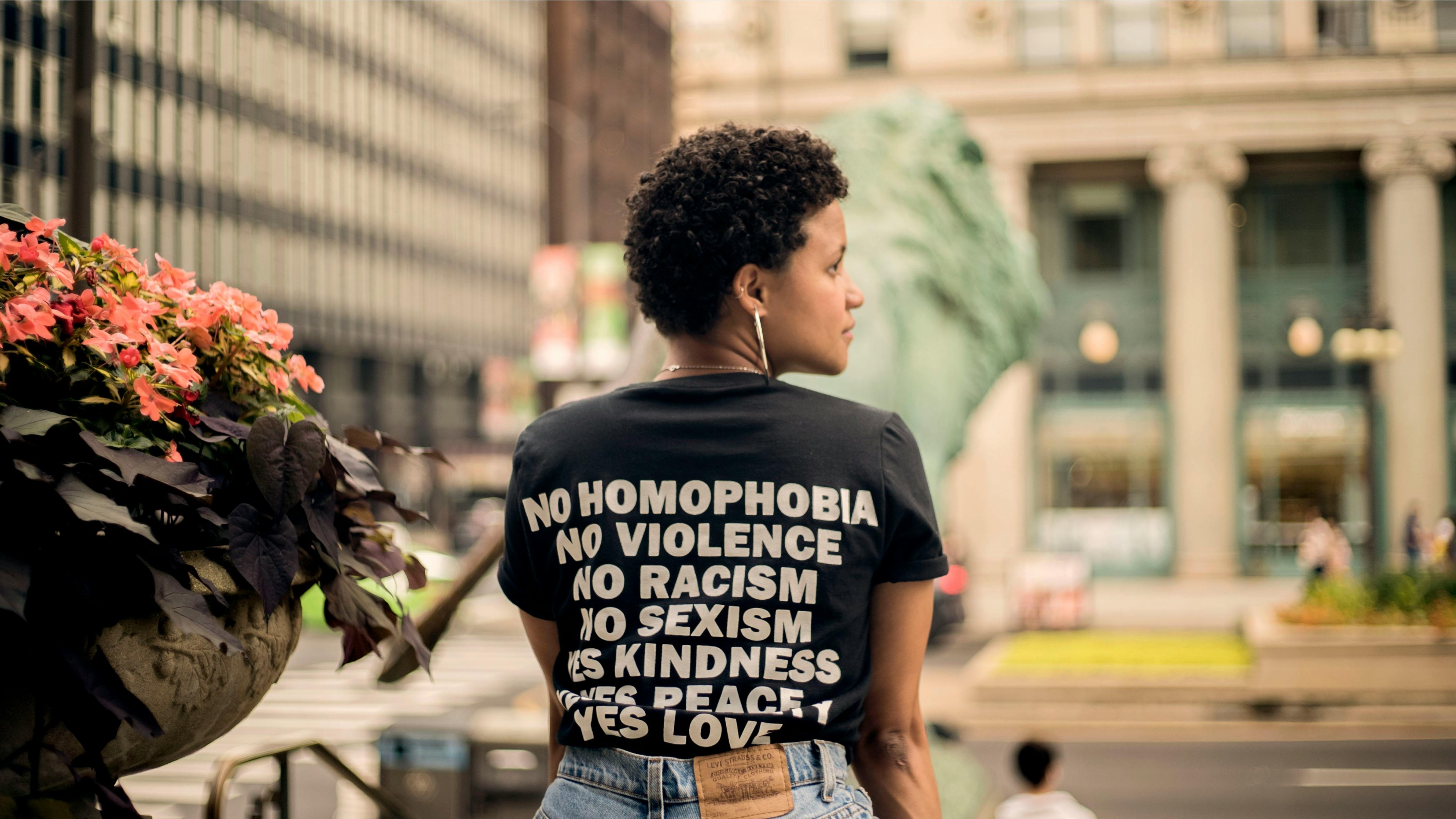 No homophobia, no violence, no racism, no sexism, yes kindness, peace, love. 