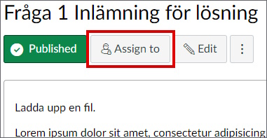 An assignment with the button "Assign to" visible next to the "Edit" button.