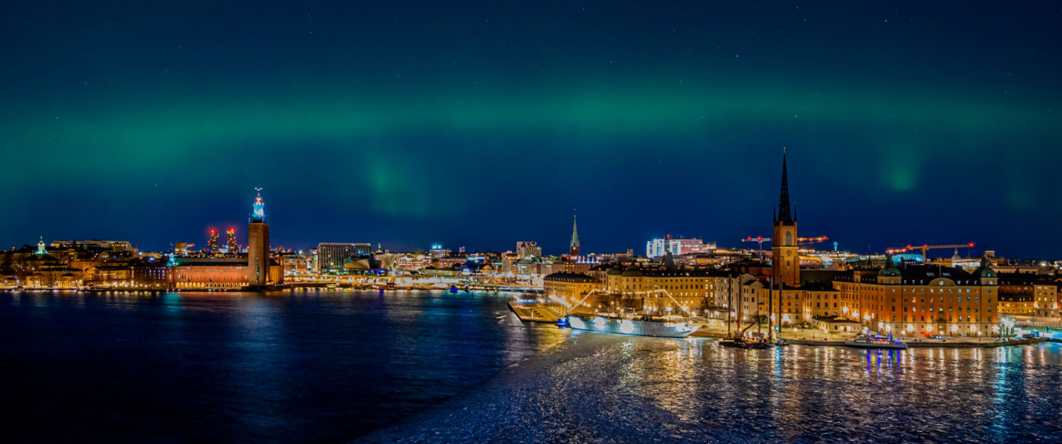 Stockholm night skyline, photo Jann Lipka imagebank Sweden