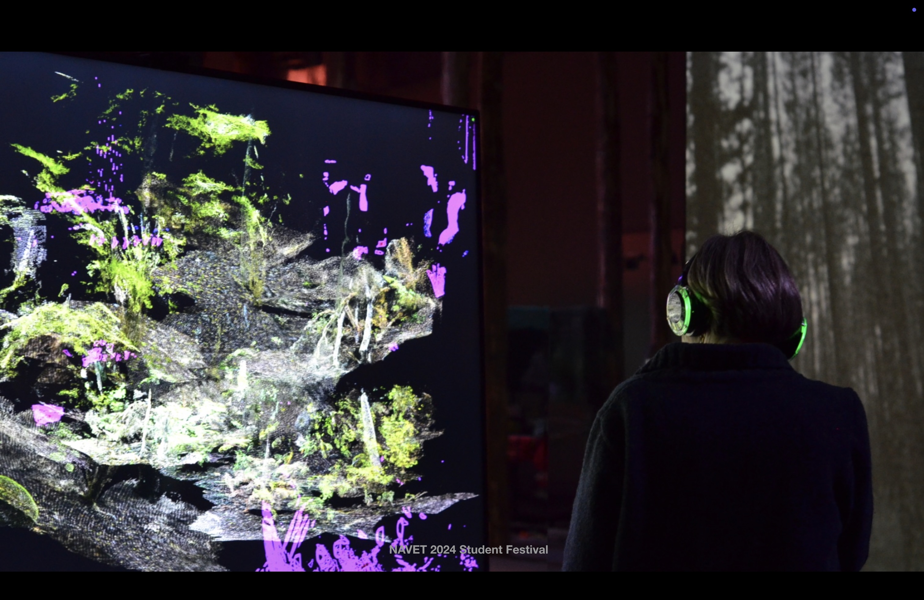 Photo: Detail of the installation "Human Echoes in the Forest" at Tekniska museet 