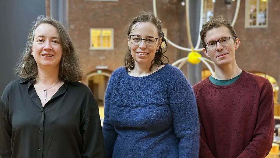 Rosa Lönneborg, Lina Andren och Mattias Vesterlund från KTH Forskningsdata