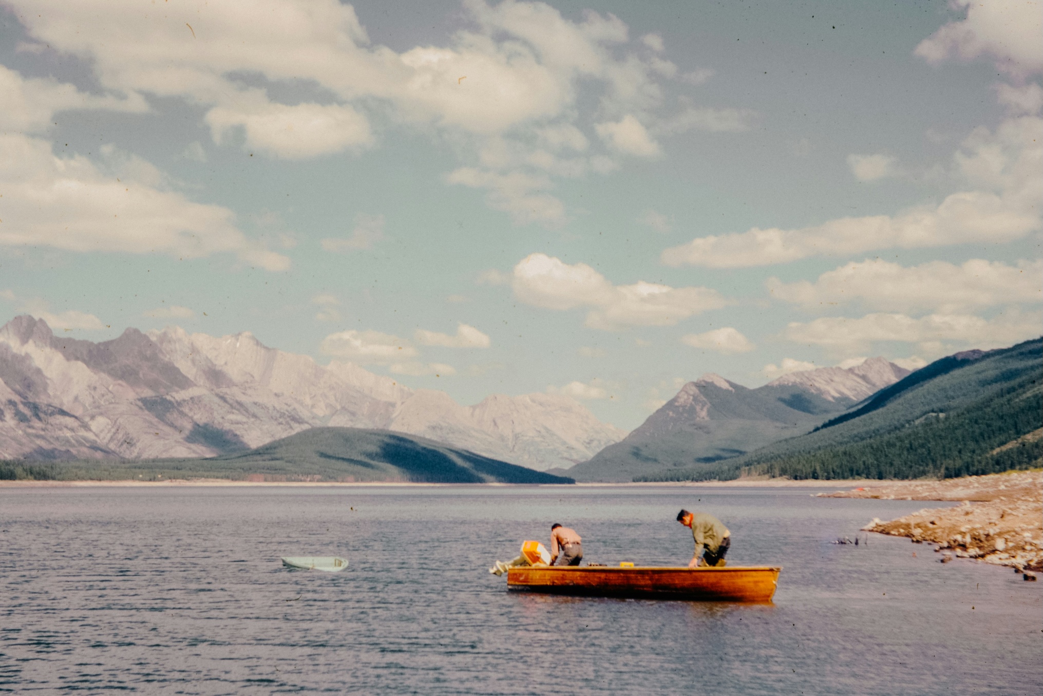 old photo of nature boat