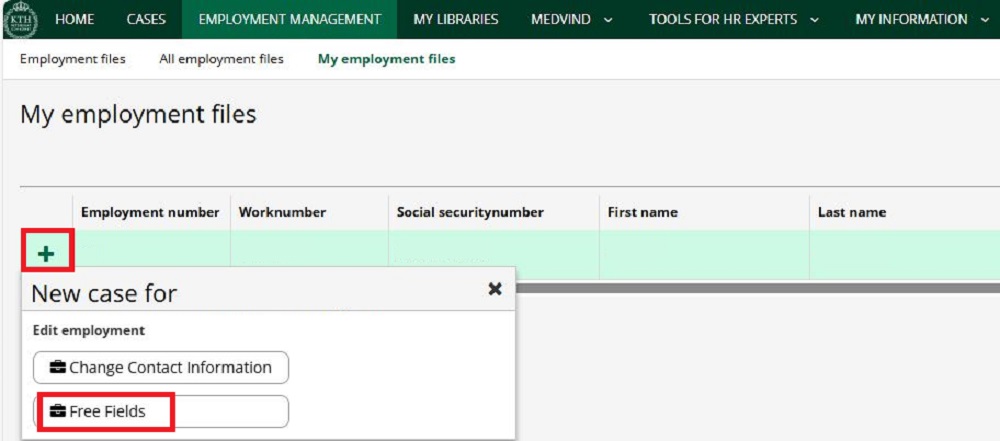 Shows where to click on "My Employment".