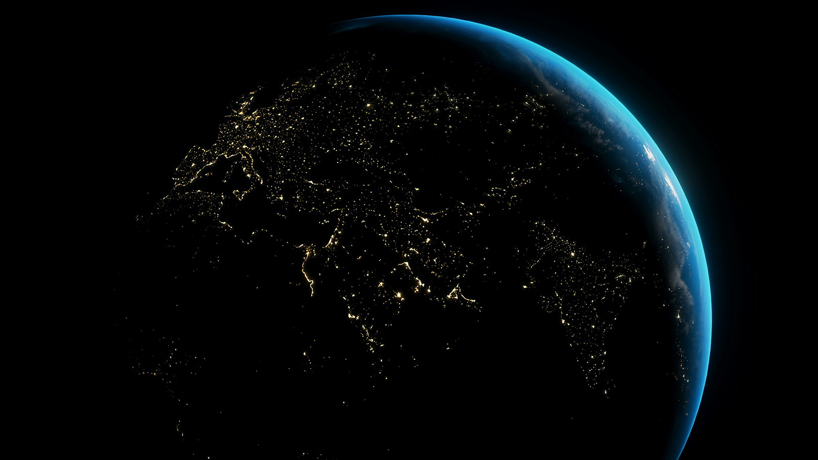 Earth seen from space, 3D render