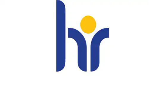 Logotyp som visar ett H och ett R med en cirkel ovanför.