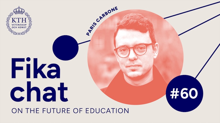 Graphics: Fika chat on the Future of Education #60. Picture of Paris.