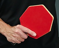 Sexkantigt pingisracket