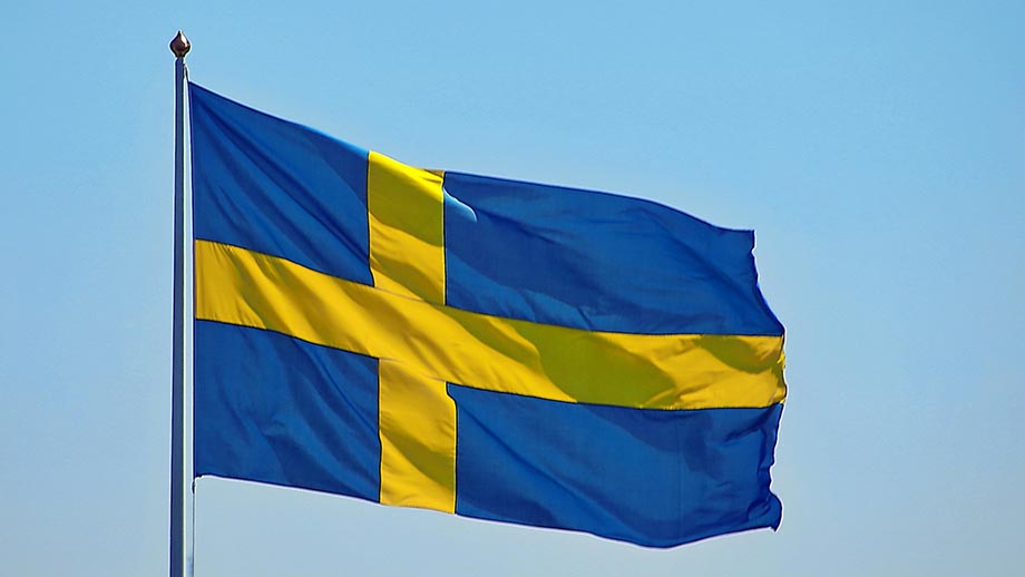 The Swedish flag.