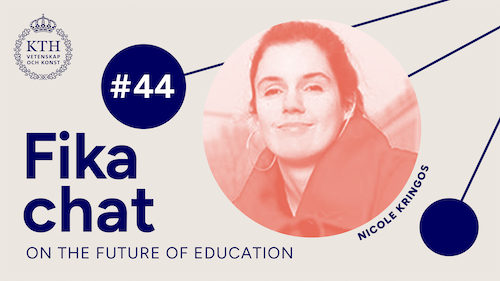 Graphics: Fika chat on the Future of Education #44. Picture of Nicole.