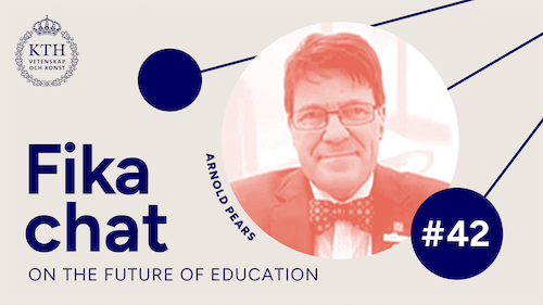 Graphics: Fika chat on the Future of Education #42. Picture of Arnold.