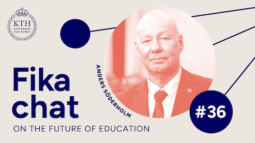 Graphics: Fika chat on the Future of Education #36. Picture of Anders.