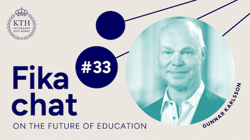 Graphics: Fika chat on the Future of Education #33. Picture of Gunnar.