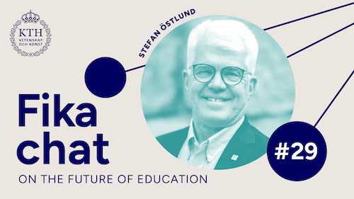 Graphics: Fika chat on the Future of Education #29. Picture of Stefan.