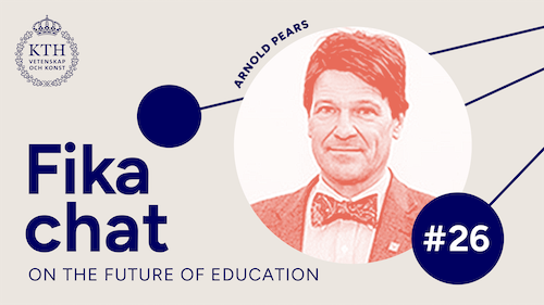 Graphics: Fika chat on the Future of Education #26. Picture of Arnold.