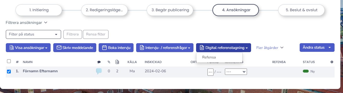 Beställning av referenstagning