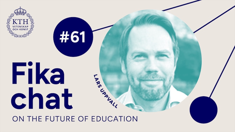 Graphics: Fika chat on the Future of Education #61. Picture of Lars.