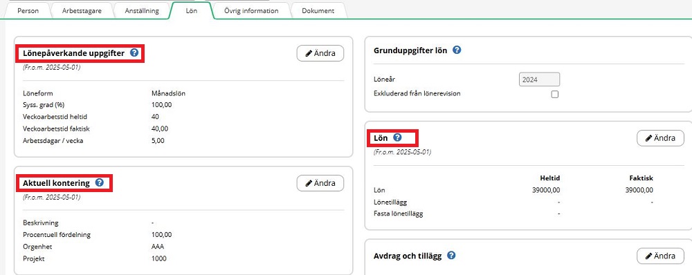 Lönepåverkande uppgifter
