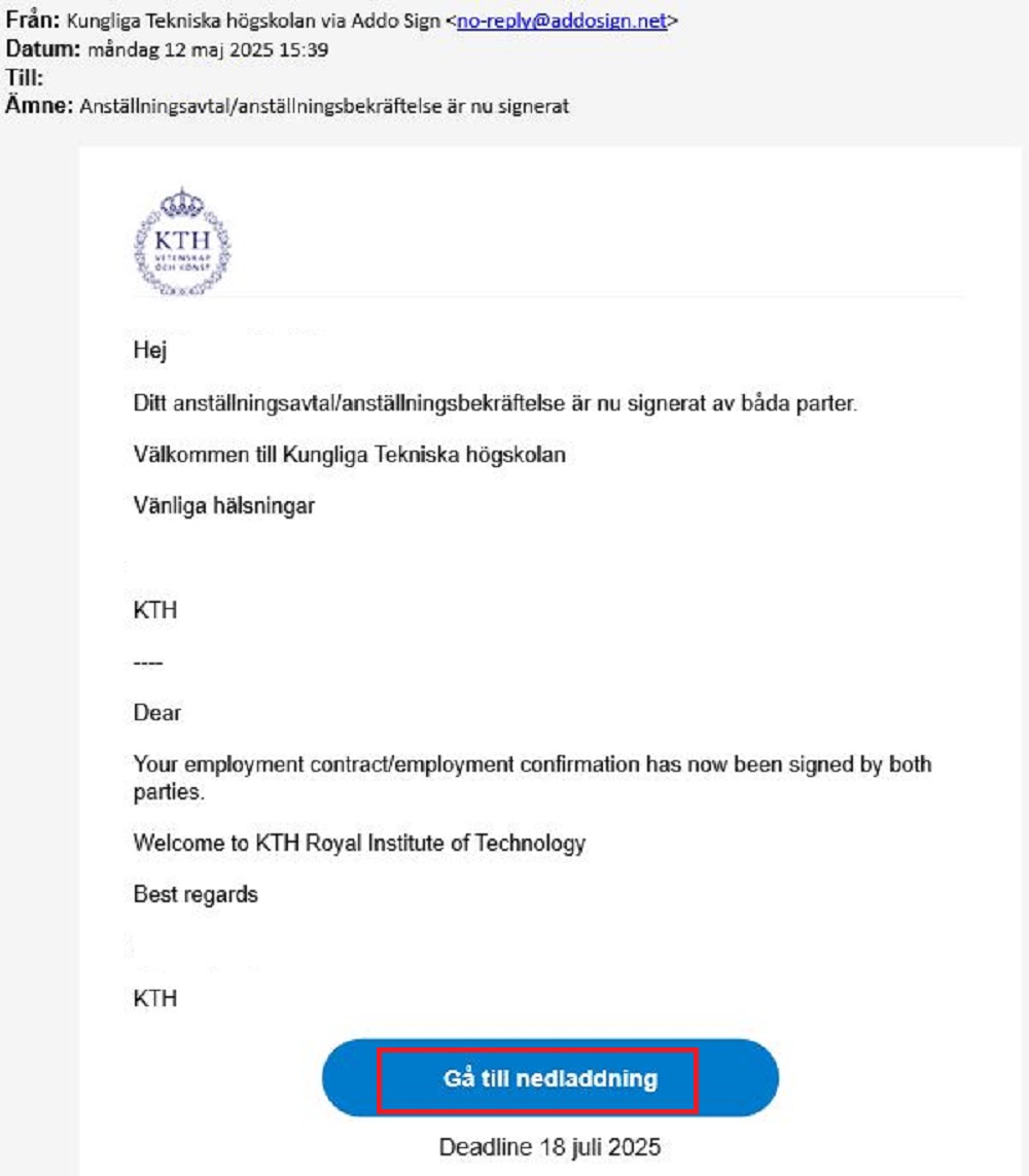 Medarbetarens mejl