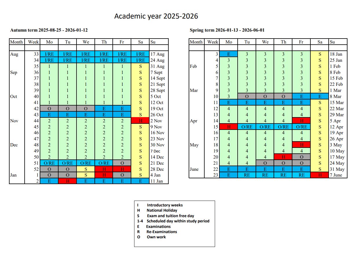 Graphic view of Academic Year 2025-2026